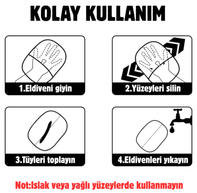 Tüy Toplayıcı Eldiven